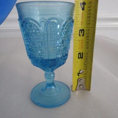 Assorted Blue Glass- Including Handled Serving Plate