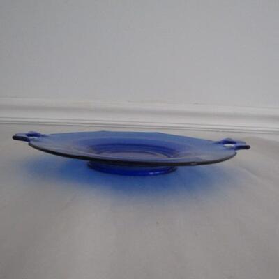 Assorted Blue Glass- Including Handled Serving Plate