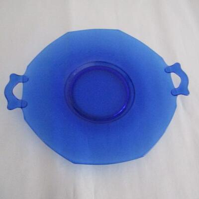 Assorted Blue Glass- Including Handled Serving Plate
