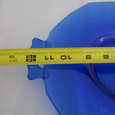 Assorted Blue Glass- Including Handled Serving Plate