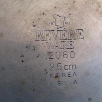 Assorted Revere Ware Pots and Pans