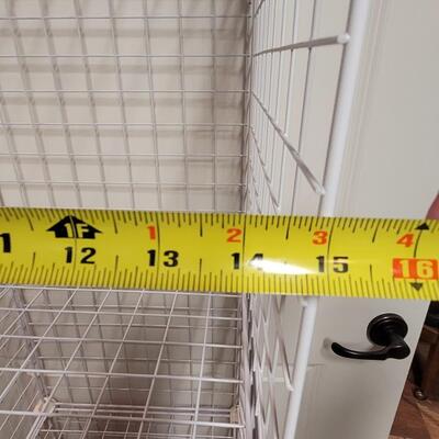 Lot 54: Wire Cubby Shelf