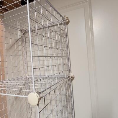Lot 54: Wire Cubby Shelf