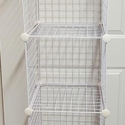 Lot 54: Wire Cubby Shelf