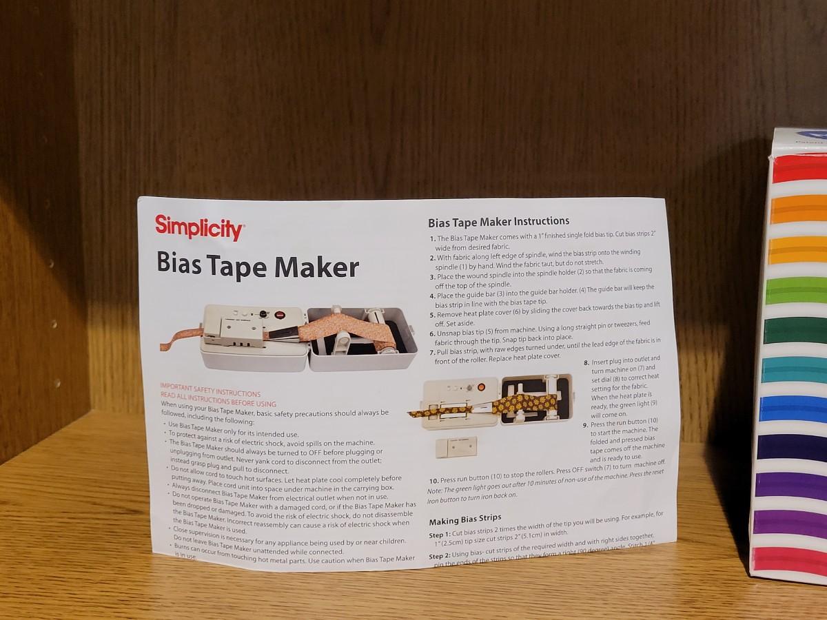Lot 56 Simplicity Bias Tape Maker