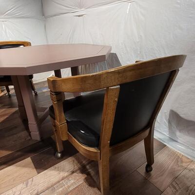 Lot 62: Thomasville Table & Chairs (table has been painted)