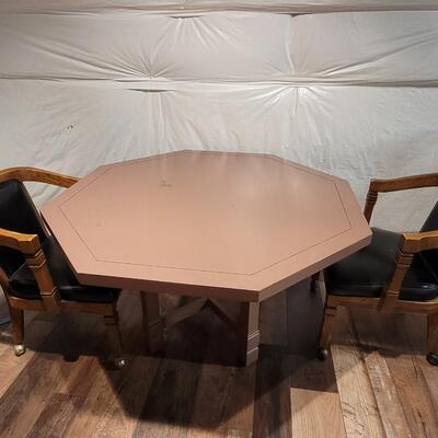 Lot 62: Thomasville Table & Chairs (table has been painted)
