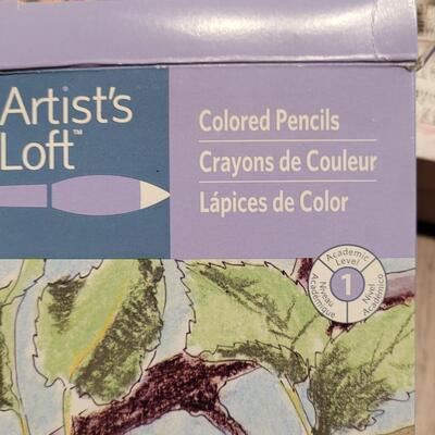 Lot 101: Colored Pencils. Distress Crayons Watercolor Kit
