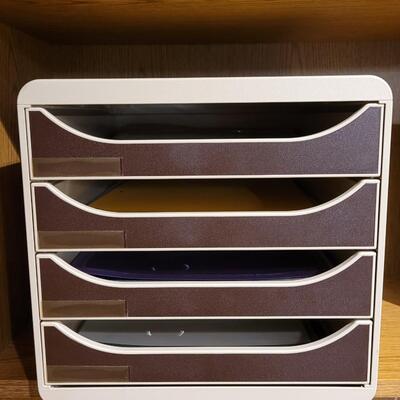 Lot 104: Paper 4 Drawer/Tray Organizer 