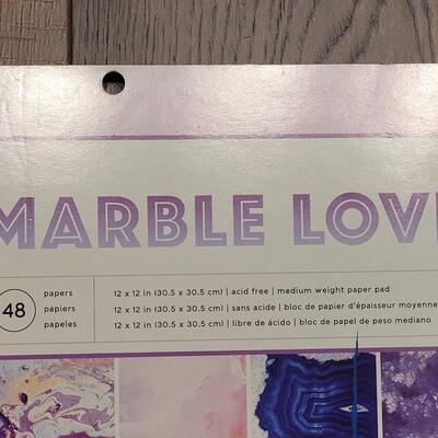 Lot 108: Marble Style Paper Pack and Markers Lot