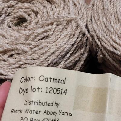 Lot 114: (2) Black Water Abbey Yarns - Oatmeal Colored