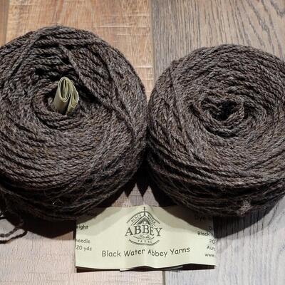 Lot 115: (2) Black Water Abbey Yarns- Color: Jacob