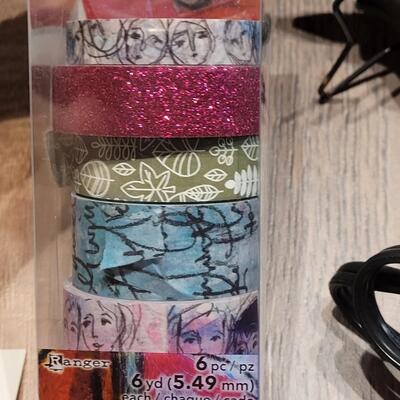 Lot 125: Stanley Glue Gun, Ribbons and Art Tapes
