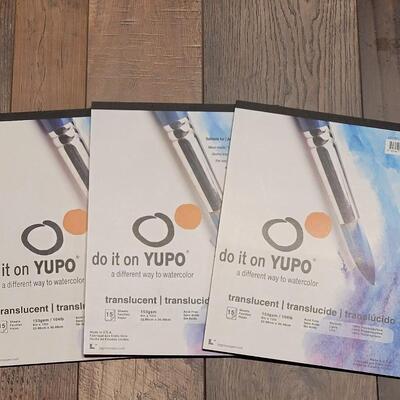 Lot 131: (3) YUPO Watercolor Pads of Paper