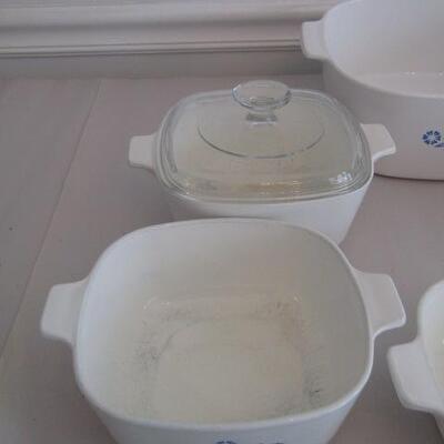 Vintage Bakeware by Corning Ware 'Blue Cornflower'- 7 Pieces