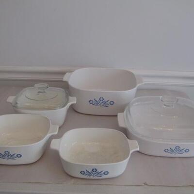 Vintage Bakeware by Corning Ware 'Blue Cornflower'- 7 Pieces