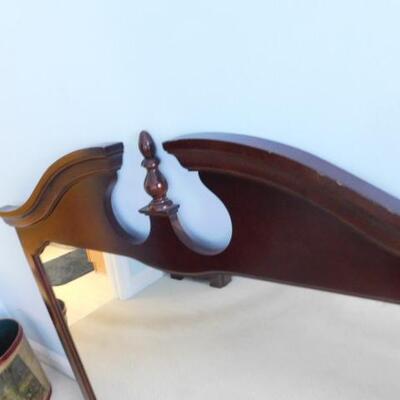 Large Beveled Glass Mirror with Finial 