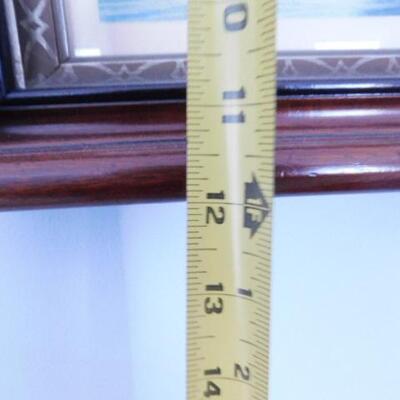Large Beveled Glass Mirror with Finial 