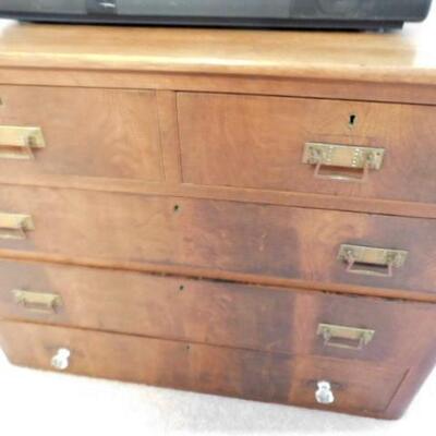 Antique Two over Three Chest of Drawers 