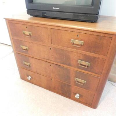 Antique Two over Three Chest of Drawers 