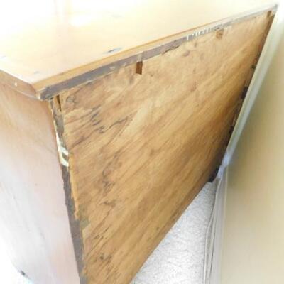 Antique Pennsylvania Maple Solid Wood Chest of Drawers Wide Plank Square Head Nails