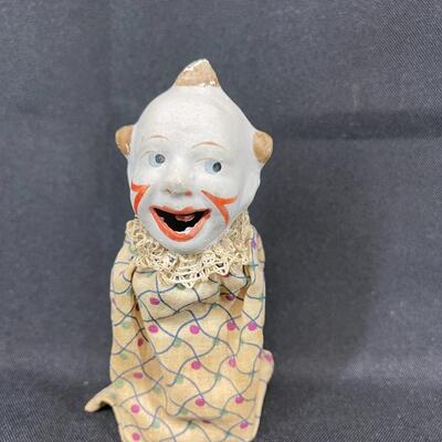 Vintage Squeeze Toy DRGM Clown and Punch & Judy Tile Art