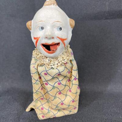 Vintage Squeeze Toy DRGM Clown and Punch & Judy Tile Art