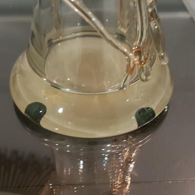 Signed Tamaian Glass Hand Blown Vase By Ion Tamaian