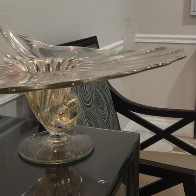 Signed TAMAIAN Art Glass Hand Blown Bowl By Ion Tamaian