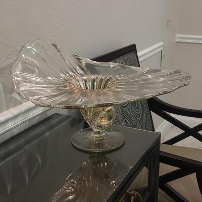 Signed TAMAIAN Art Glass Hand Blown Bowl By Ion Tamaian