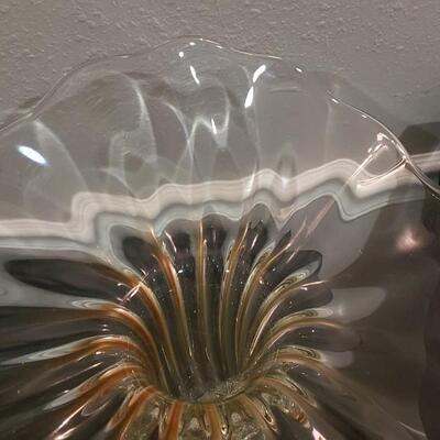 Signed TAMAIAN Art Glass Hand Blown Bowl By Ion Tamaian
