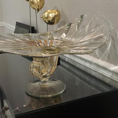 Signed TAMAIAN Art Glass Hand Blown Bowl By Ion Tamaian