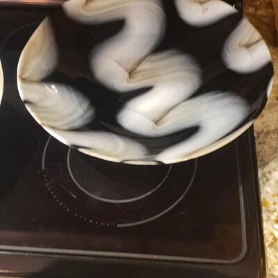 2 Italian Yalos Casa Murano Decorative Glass Plates