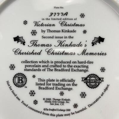 Victorian Christmas Thomas Kinkade limited edition plate