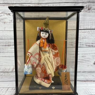 Geisha Doll in glass case