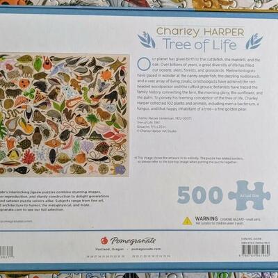Charley Harper Tree of Life: 500 Piece Puzzle Pomegranate Artpiece 24