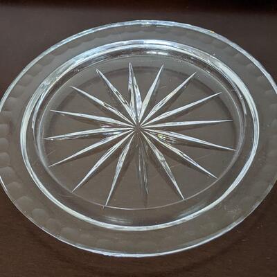 Stunning lead crystal Round butter server dish