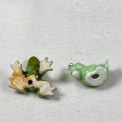 Pair of Vintage Hagen Renaker Frog Toad Figurines
