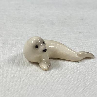 Vintage Hagen Renaker Baby White Fur Seal Miniature Figurine