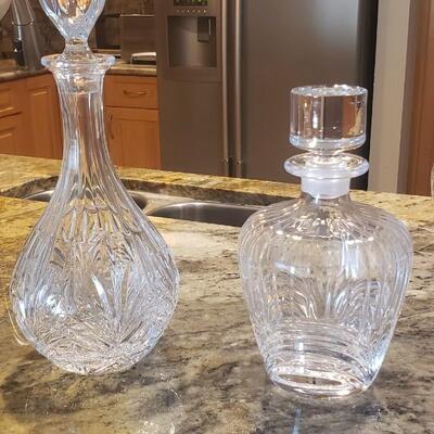 2 Crystal Decanters, 1 is Imperial Estate Bohemian