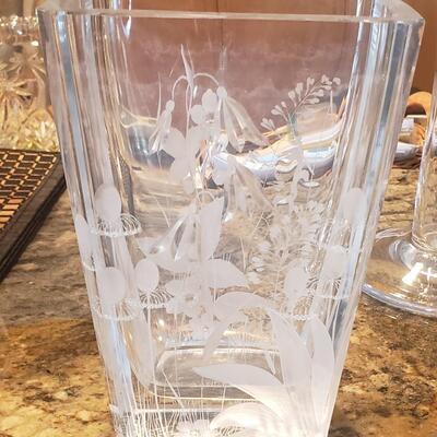 3 Piece Glass Lot, Including Simon Pearce, Nachtmann and a Signed Piece