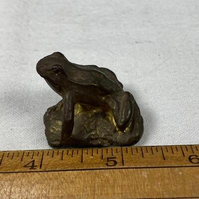 Brass Frog Toad Figurine