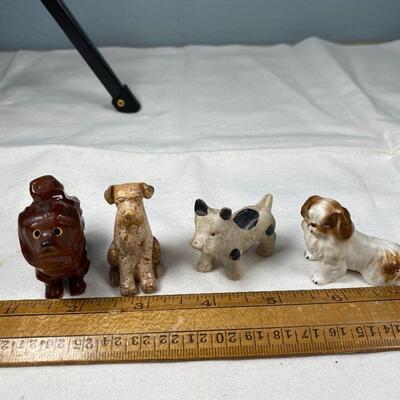 Lot of 4 Various Miniature Dog Figurines