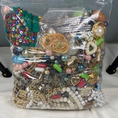 Large Bag of Jewelry for Repair or Crafts