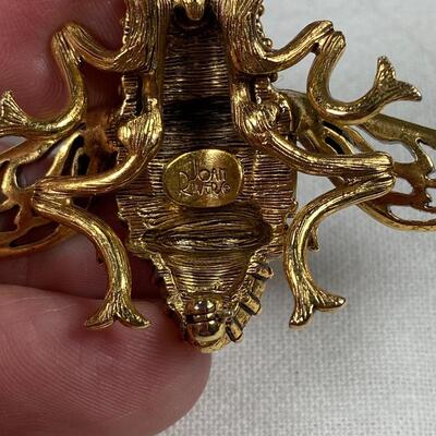 Joan Rivers Rhinestone Bug Beetle Pin Brooch