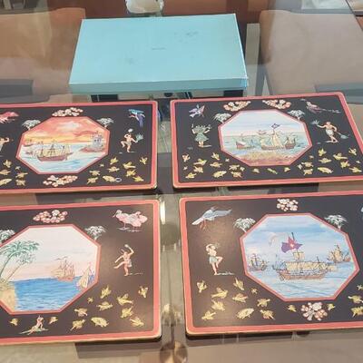 4 Tiffany Corkboard Placemats with Box