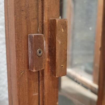 Lot 158: Vintage Wood & Glass Lantern Set