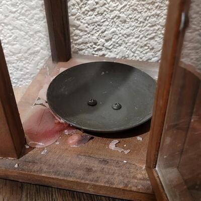 Lot 158: Vintage Wood & Glass Lantern Set
