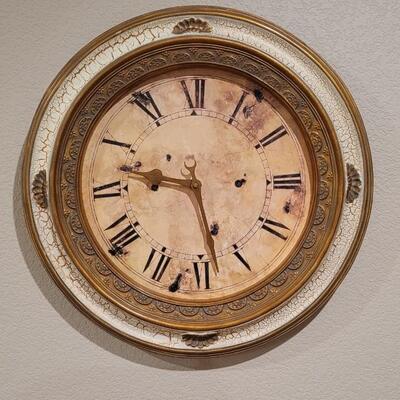 Lot 160: Large Wall Clock 22.5" Diameter