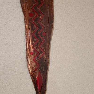 Lot 163: Pair of Metal Hanging Wall Sculptures